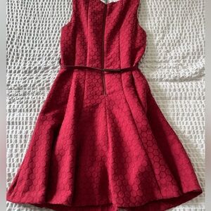 The limited red polka dot textured dress size 8